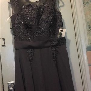 Grey Mother Of The Bride Dress (Free Gift)!